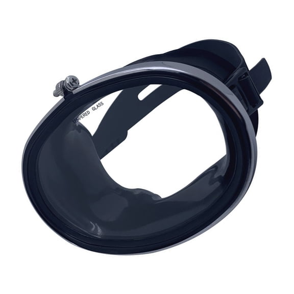 RUISINERY Widely View Freediving Toughened Glass Lens Swimming Snorkeling Ovals Shape Clear Panoramic Goggle Enduring