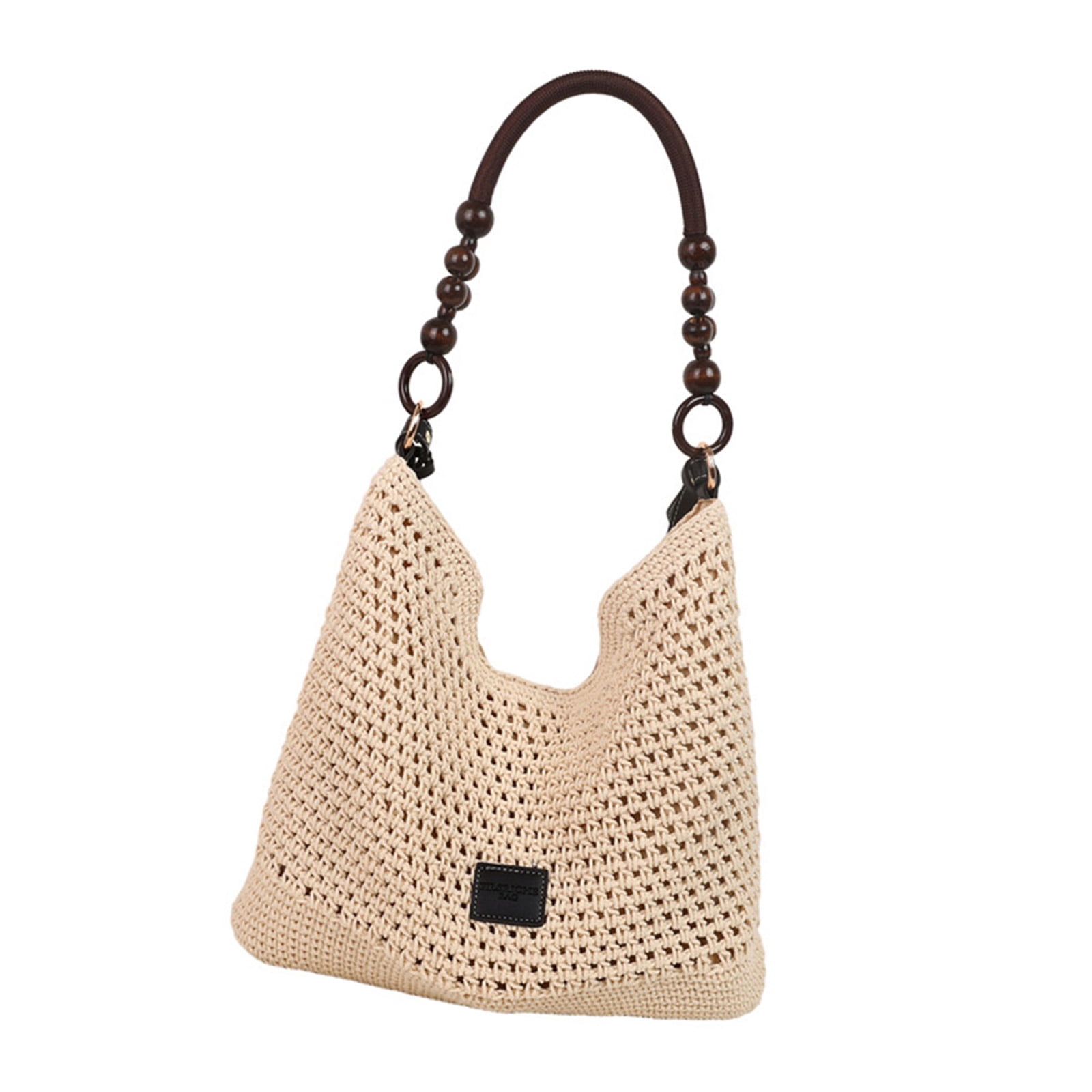RUISINERY Women Shoulder Bag Crochet Beach Bag Armpit Bag Straw Handbag All-matching Crossbody Bag Shopping Dating Bag for Holiday