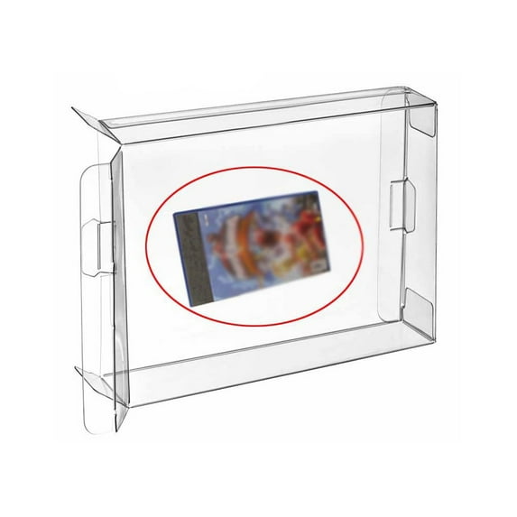 RUITROLIKER 10Pcs Transparent Box Protector Protection Case Sleeve,Compatible for PS2 Wii WiiU Gamecube Xbox 360 Games Cartridge box
