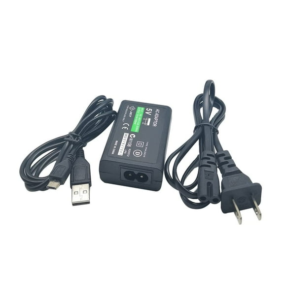 RUITROLIKER AC Power Charger Adapter with USB Charging Cable Cord for PS Vita 2000 - Wall Chargers Supply Kit for PSV 2000