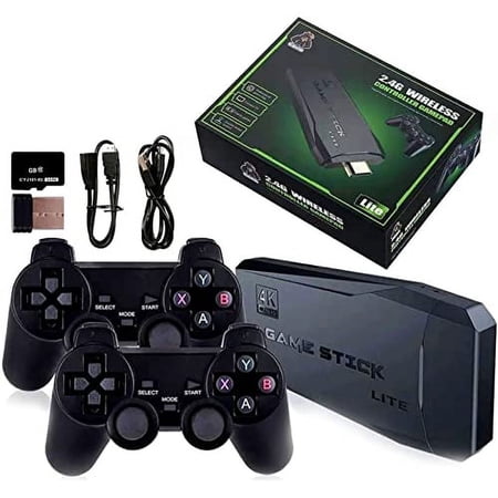 RUIWANZE Game Stick 10,000 Retro Games, 2.4g Wireless Controller Gamepad 4K Game Stick, USB Game Stick