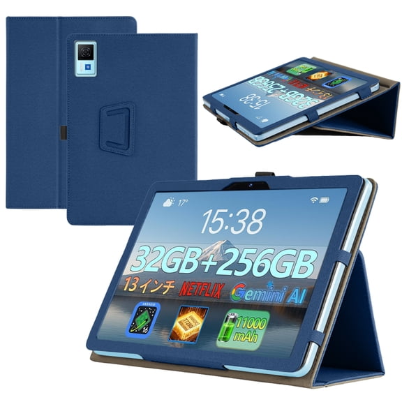 【RUIXH】For DOOGEE U13 13 Inch Tablet Case DOOGEE Android 16 Protective Case PU Lightweight and Portable Built-in Stand and Pen Slot Design With Wrist Strap