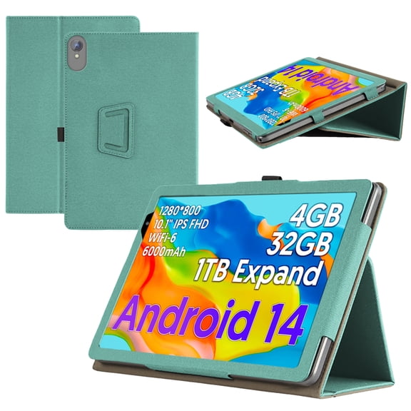 【RUIXH】For FITIFUN / Tedupee M10 10-inch Tablet Case FITIFUN /Tedupee Android 14 protective Case Premium PU Leather Lightweight and Portable Built-in Stand and Pen Slot Design With Wrist Strap