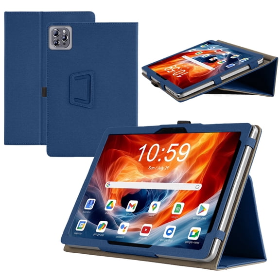 【RUIXH】For STA VEAPAD-11G / VEAT00L F11 / VEAT00L 10.1Inch protective Case Android 13 Tablet Case Premium PU Leather Lightweight Portable Built-in Stand Pen Slot Design With Wrist Strap (Black)