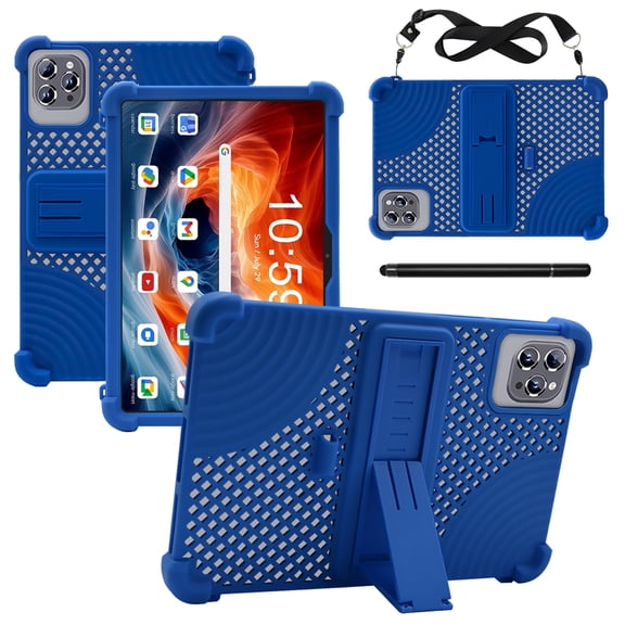 【RUIXH】For STA VEAPAD-11G/VEAT00L F11/VEAT00L 10.1inch tablet case Android 13 protective case silicone Porous heat dissipation built-in stand pen slot design includes shoulder strap and stylus