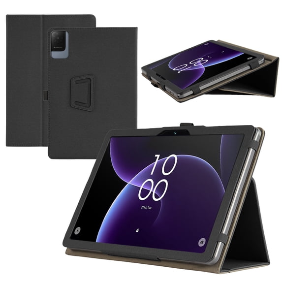 【RUIXH】For TCL TAB 10 Gen 4 10.1-inch Tablet Case TCL Android 15 protective Case Premium PU Leather Lightweight and Portable Built-in Stand and Pen Slot Design With Wrist Strap
