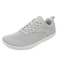 thumbnail image 1 of RUIYANQI Men's and Women's Lace Up Casual Sneakers Mesh Upper Comfortable Walking Shoes Lightweight Breathable Design Everyday Footwear Gray Women Sandal, 1 of 7
