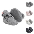thumbnail image 1 of RUIYANQI Newborn Infant 0-18 Months Baby Booties Baby Shoes Star Print Fleece Lined Flat Non Slip Wrap Cuff Stay On Warm Indoor Walking Training Soft Comfort Toddler Shoes for Baby Boys Girls, 1 of 5