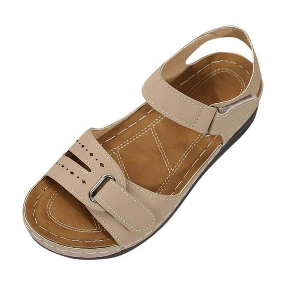 RUIYANQI Women's Adjustable Strap Orthopedic Sandals Comfortable Arch Support Open Toe Shoes Trendy Fashion Casual Walking Footwear for Summer Beach Outdoor Daily Wear