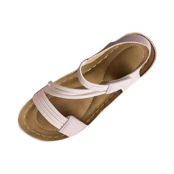 RUIYANQI Women's Adjustable Strap Sandals Comfortable Orthopedic Footbed Shoes Open Toe Walking Sandals Trendy Summer Beach Footwear Pink Women Sandal