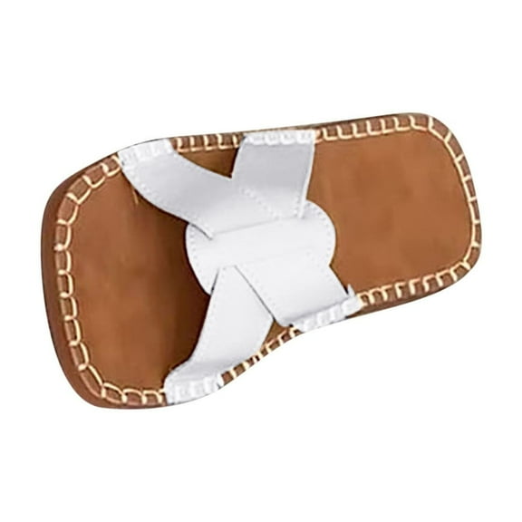 RUIYANQI Women's Braided Strap Flat Sandals,Open - Toe Summer Footwear with Handmade Woven Design,Versatile Casual Shoes in Multiple Colors for Daily Wear White Women Sandal