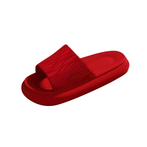 RUIYANQI Women's Cloud Slides Wave Pattern Thick Sole Slippers Open Toe Comfortable Casual Home Shoes Trendy Fashion Lightweight Non Slip Footwear for Indoor Outdoor