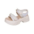 thumbnail image 1 of RUIYANQI Women's Espadrille Wedge Sandals - Denim Strap Platform Shoes, Adjustable Ankle Buckle Footwear, Trendy Summer Party Heels, Comfortable Casual Dress Sandals, 1 of 5