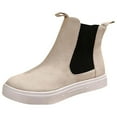 thumbnail image 1 of RUIYANQI Women's Everyday Ankle Boots,Durable Suede - like Upper with Elastic Detail and Chunky Sole,Suitable for Various Daily Activities Beige Women Sandal, 1 of 8