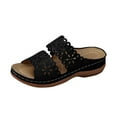 thumbnail image 1 of RUIYANQI Women's Floral Cutout Slide Sandals Orthopedic Comfort Footbed Shoes Trendy Fashion Summer Beach Footwear Casual Walking Mules for Outdoor Daily Wear Arch Support Design, 1 of 1