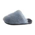thumbnail image 1 of RUIYANQI Women's Fluffy Faux Fur Slides Closed Toe House Slippers Cozy Indoor Footwear Trendy Casual Slip On Shoes Soft Warm For Bedroom Blue Women Sandal, 1 of 6