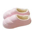 thumbnail image 1 of RUIYANQI Women's Fuzzy Lined Platform Clogs Thick Sole Waterproof Indoor Outdoor Warm Winter Slippers For Women Pink Women Sandal, 1 of 6