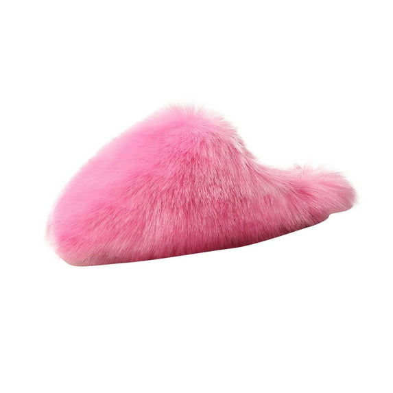 RUIYANQI Women's Fuzzy Slippers Plush Fluffy Open Toe Slip On House Shoes Soft Warm Cozy Indoor Outdoor Slides Multi Color Winter Slippers For Women Pink Women Sandal
