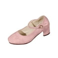 thumbnail image 1 of RUIYANQI Women's Mary Jane Block Heel Shoes Suede Round Toe Pumps Vintage Style Footwear Comfortable Casual Shoes Elegant Dress Shoes Pink Women Sandal, 1 of 5