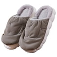 thumbnail image 1 of RUIYANQI Women's Padded House Slippers Quilted Design Plush Lining Anti-Slip Thick Sole Warm Winter Indoor Outdoor Slides For Women Gray Women Sandal, 1 of 7