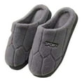 thumbnail image 1 of RUIYANQI Women's Plush House Slippers Quilted Design Sport Label Anti-Slip Soft Sole Warm Winter Indoor Slides For Women Gray Women Sandal, 1 of 7