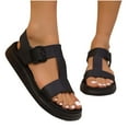 thumbnail image 1 of RUIYANQI Women's Slip On Sandals Open Toe Cross Strap Slides Comfortable Cushioned Sole Casual Summer Beach Poolside Walking Footwear White Women Sandal, 1 of 7