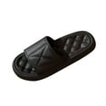 thumbnail image 1 of RUIYANQI Women's Thick - Soled Quilted Slides,Minimalist Open - Toe Slippers for Home & Casual Wear Black Women Sandal, 1 of 5