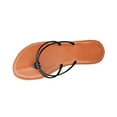 thumbnail image 1 of RUIYANQI Women's Toe - Thong Metal Strap Sandals,Minimalist Flat Slides with Metallic Accents,Stylish Footwear for Summer Casual & Vacation Wear Black Women Sandal, 1 of 9