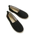 thumbnail image 1 of RUIYANQI Women's Tweed Espadrille Loafers Slip On Flats Comfortable Casual Walking Shoes Trendy Fashion Rope Sole Moccasins Breathable Summer Beach Footwear Black Women Sandal, 1 of 7