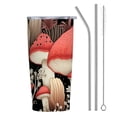 thumbnail image 1 of RUIYC  20 oz Tumbler with Straw Lid Mushroom Gnomes Stainless Steel Insulated Travel Mug Reusable Double Wall Coffee Cup for Car Office Home, 1 of 7