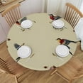 thumbnail image 1 of RUIYC Floral Tablecloth Round Table Cover,Red Flowers Round Tablecloth Print Polyester Waterproof Washable Stain Table Cover for Kitchen Dining Room Wedding Party, 1 of 7