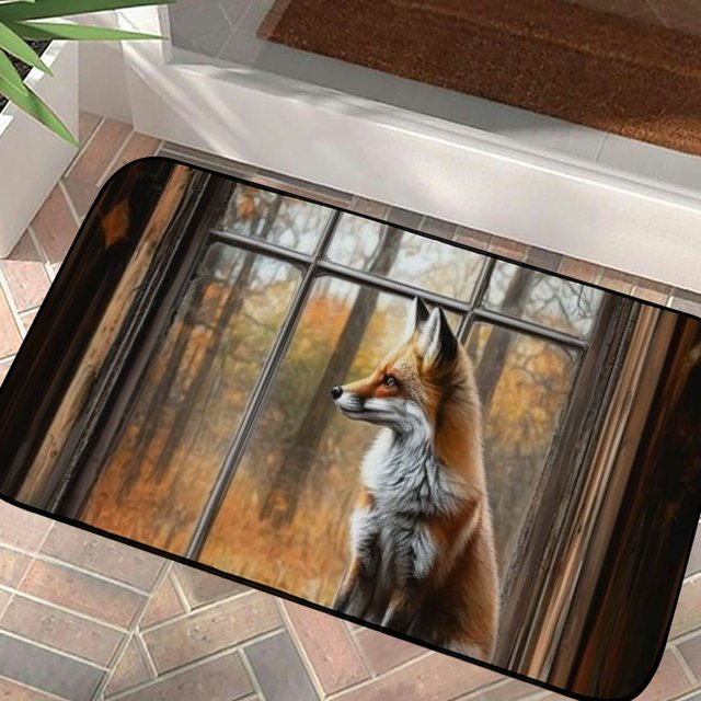RUIYC Fox Forest Outside Entry Yard Floor Patio Felt Mat for Home