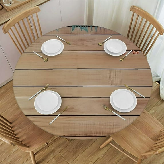 RUIYC PGOGARY Floral Wood Grain Table Cloths for Birthday Party, Table Covers for Rustic Happy Dcoration, Disposable Flower Table Cloth