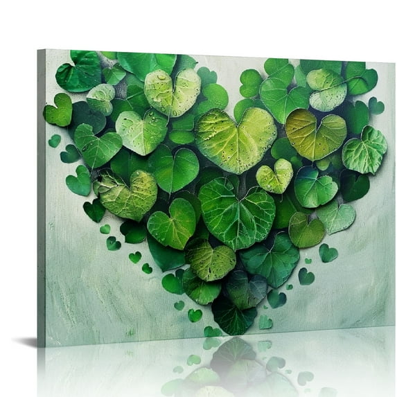 RUIYC Shamrock St. Patrick's Day Print Watercolor Clover Print Home Decor St. Patrick's Day Print, Modern Canvas Wall Art, Wall Art