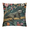 thumbnail image 1 of RUIYC Sloth Square Pillow Covers Cushion Covers, Throw Pillow Cover Cute Sloth Tree Branch Pillowcases Home Decorative for Couch Sofa Car Bedroom, No Insert, 1 of 5