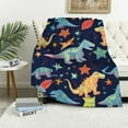 thumbnail image 1 of RUIYC in The Dark Blanket Dinosaur Throw Blankets for Boys Kids Toys Gifts Birthday Decorations for Girls Soft Cozy, 1 of 6