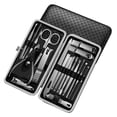 thumbnail image 1 of RUIYUNZHUZHU 19-Piece Stainless Steel Nail Care Kit with Luxurious Travel Case for Nail,Black, 1 of 7