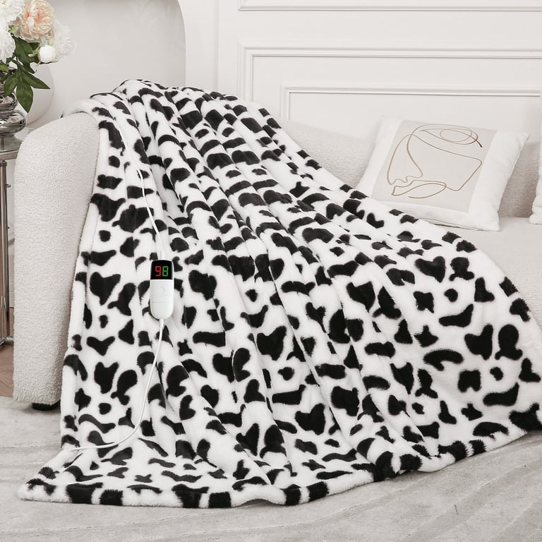 Fleece Throw Walmart Cow Print Weighted Blanket Cow Heated Blanket