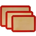thumbnail image 1 of RUK Silicone Baking Mats 3 Pieces (9" X 13", 9.85" X 14.76", 16.5" X 11.6"), 1 of 6