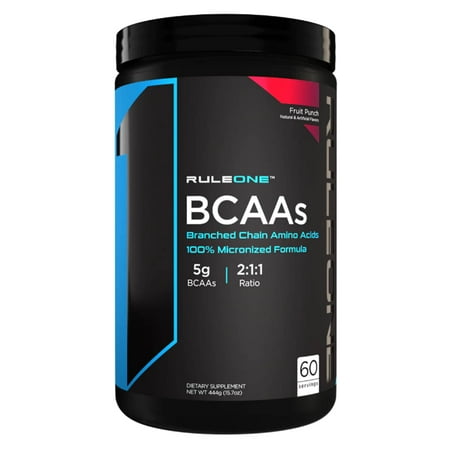 RULE 1 BCAA 60 serv Fruit Punch Branched Chain Amino Acids 444g