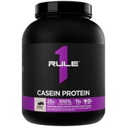Rule 1 Proteins Casein Protein - 25g Protein and 11g EAAs Per Serving from Slow-Release Micellar Casein for Overnight Recovery and Sustained Delivery Between Meals 4 Pounds, Cookies & Cr me