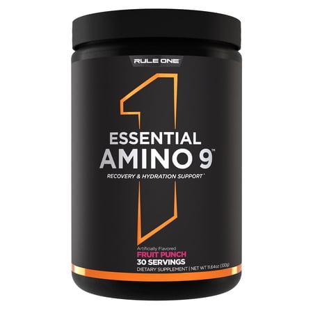 RULE 1 Essential Amino 9 Fruit Punch 30 serv Amino Acids Hydration 315g