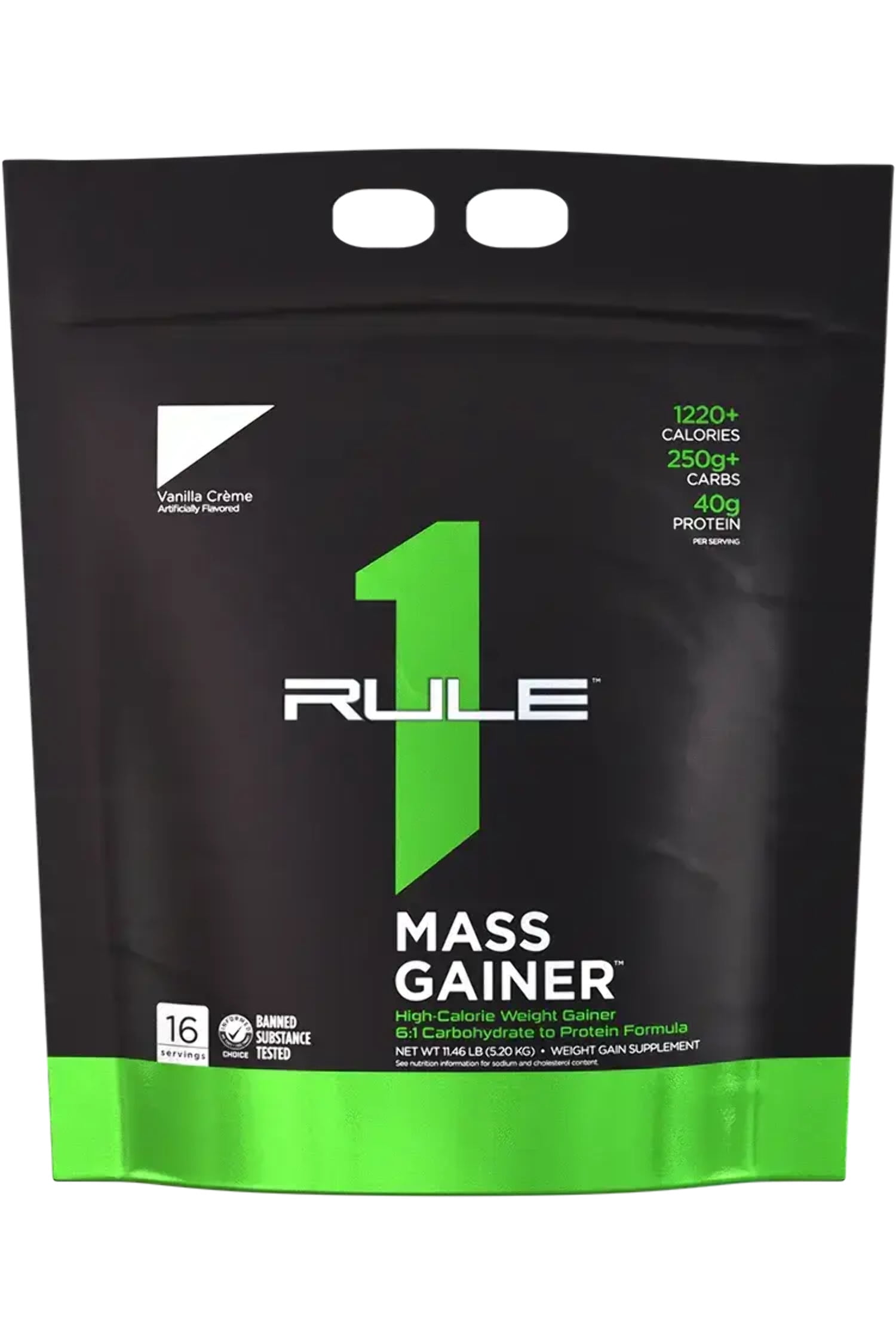 RULE 1 Mass Gainer 16 serv Vanilla Creme Mass Weight Gainer 11.46lb