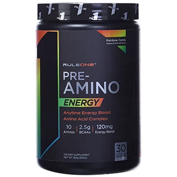 RULE 1 Pre Amino 30 serv Rainbow Candy Amino Acid Energy 252g