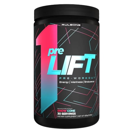 RULE 1 preLIFT Snow Cone High Intensity Pre Workout 420g