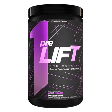 RULE 1 preLIFT Wild Grape High Intensity Pre Workout 435g