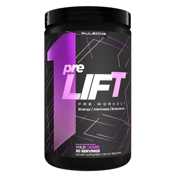 RULE 1 preLIFT Wild Grape High Intensity Pre Workout 435g