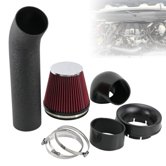 RULLINE 4" LS Swap Cold Air Intake Kit Universal Fit, High-Flow Intake System Compatible with LS1 LS2 LS3 LSX LQ4 LQ9 LY6 4.8 5.3 5.7 6.0 Camaro Chevelle GTO Monte Carlo Caprice
