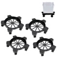 thumbnail image 1 of RULLINE 5 Gallon Bucket Dolly with 5 Swivel Swivel Wheels,75 lbs, Car Wash Bucket Wheels No Tip or Spilling for Car Washing Garage Construction Flowerpot, 1 of 7