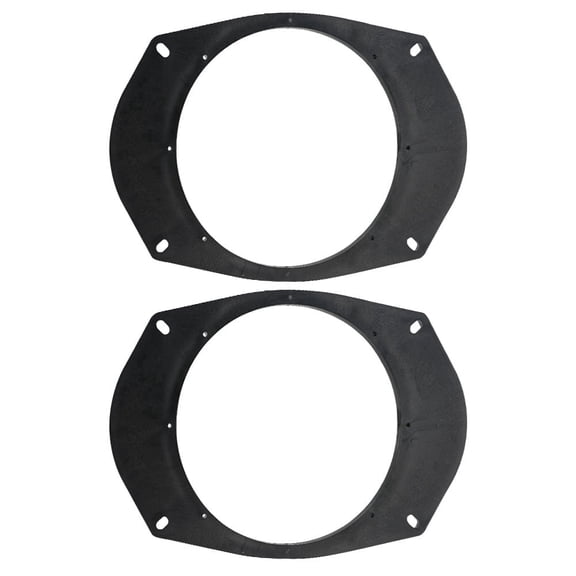 RULLINE 6x9 to 6.5 Inch Door Speaker Adapter Plates, Universal Speaker Conversion Kit Compatible with Select 1989–2014 Jeep Dodge Chrysler GMC Vehicles ABS Plastic Mounting Brackets
